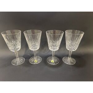 Waterford Crystal LISMORE Water/Wine Glass Goblet 6 7/8" ~ Set of 4 Glasses W13
